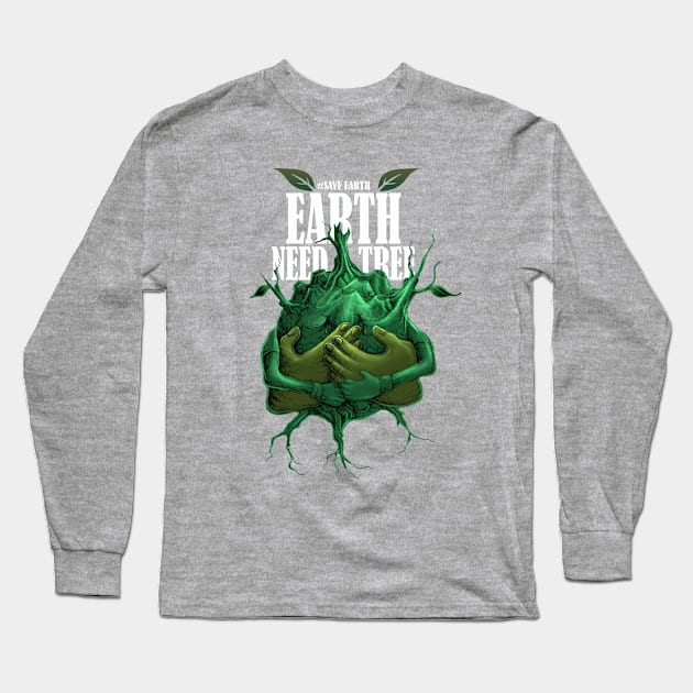 earth need a tree Long Sleeve T-Shirt by kating